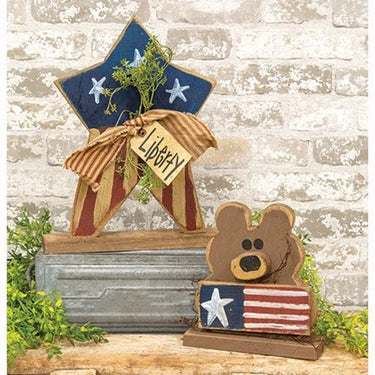 Patriotic Star on Base w/